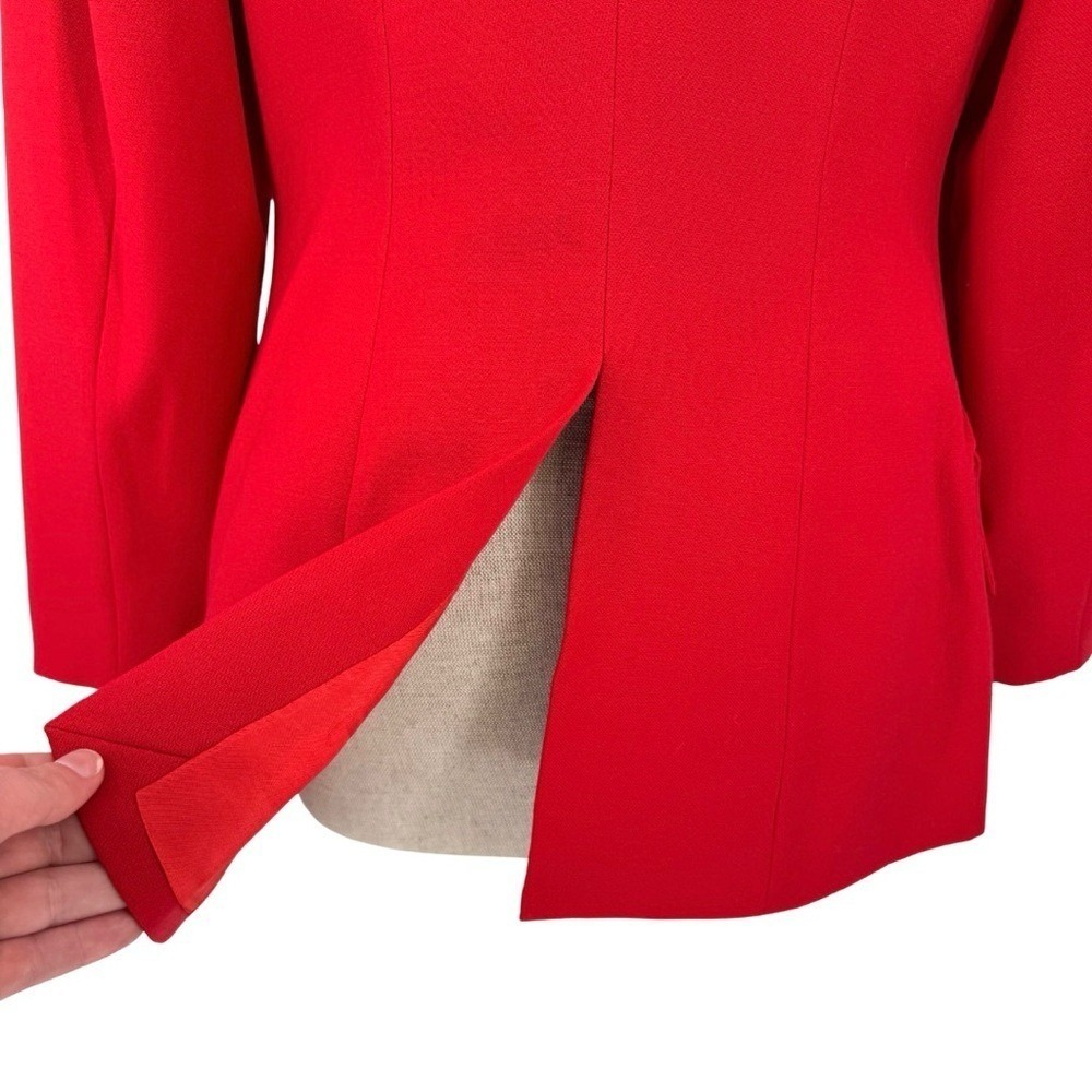Moschino Cheap and Chic Vintage Double Breasted Wool Blazer Bright Red 10 Italy - Picture 8 of 16